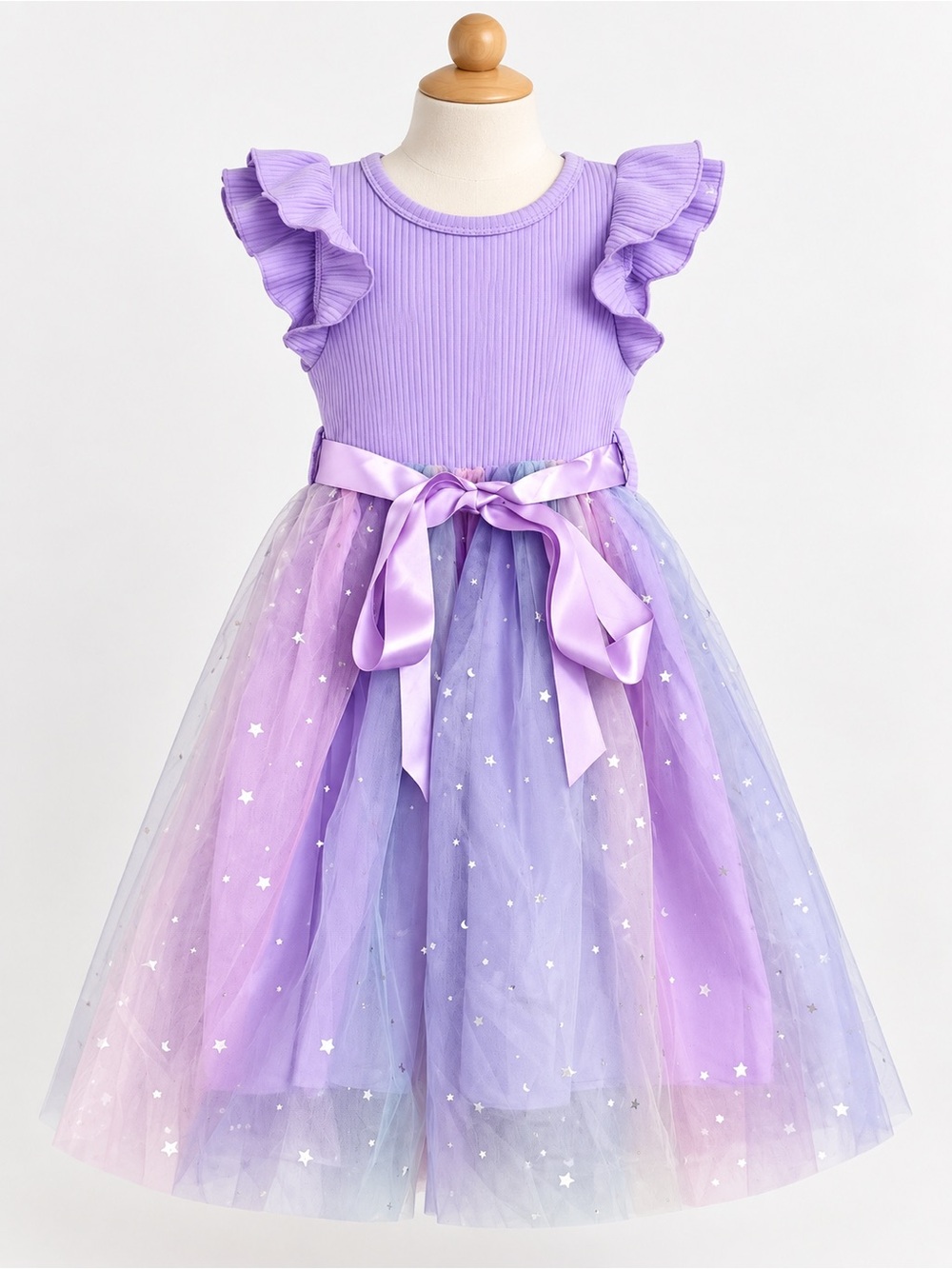 Sinhoon Girls Purple Sparkle Dress Size 2Y New With Tags